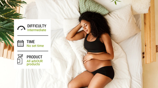 arbOUR blog tile, pregnant woman sleeping soundly
